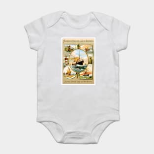 Vintage Travel Poster Germany Norddeutscher Lloyd Bremen Baby Bodysuit